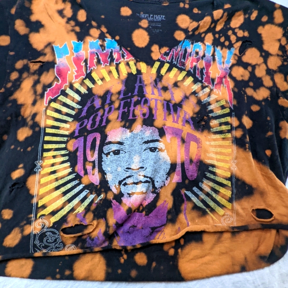 Hendrix, Jimi In Psychedelic Greatness Crop Tee Large
